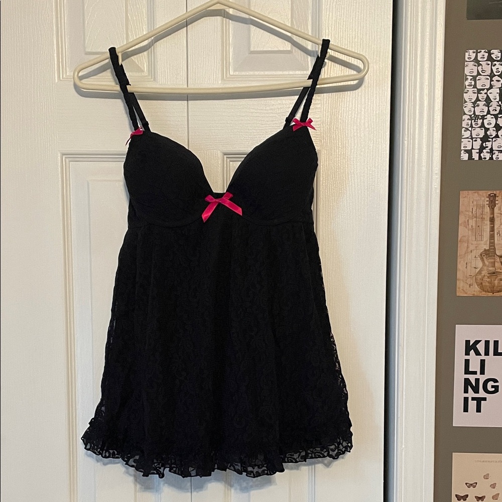 Y2K La SENZA Perfectly Me Black Lace Lingerie